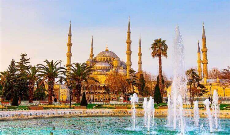 blauwe moskee istanbul turkije 